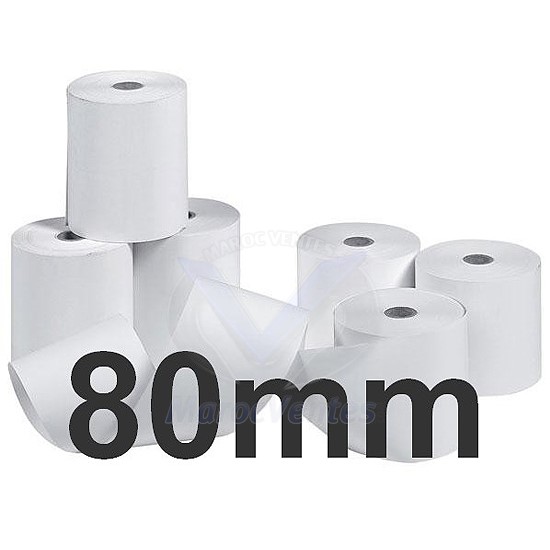4POS Papier thermique 80 m / 80x12 mm - 5 rouleaux - 3918080-50