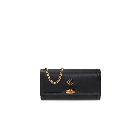 GUCCI Diana Chain Wallet With Bamboo