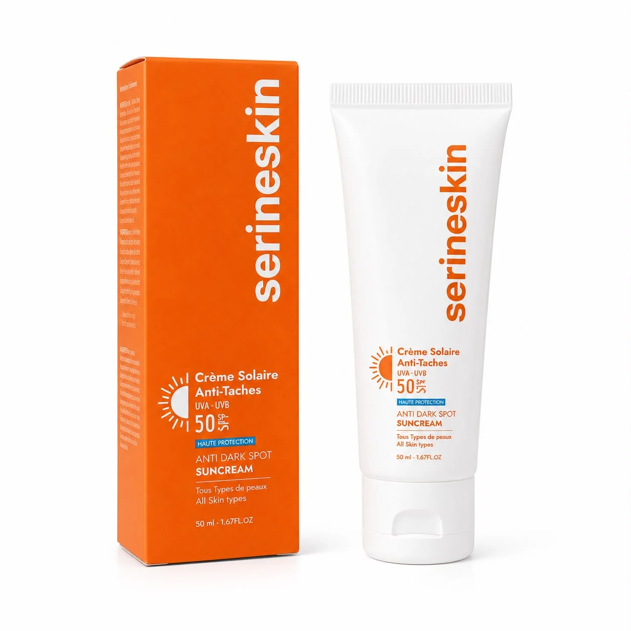 SerineSkin Crème Solaire Anti-Taches SPF 50+