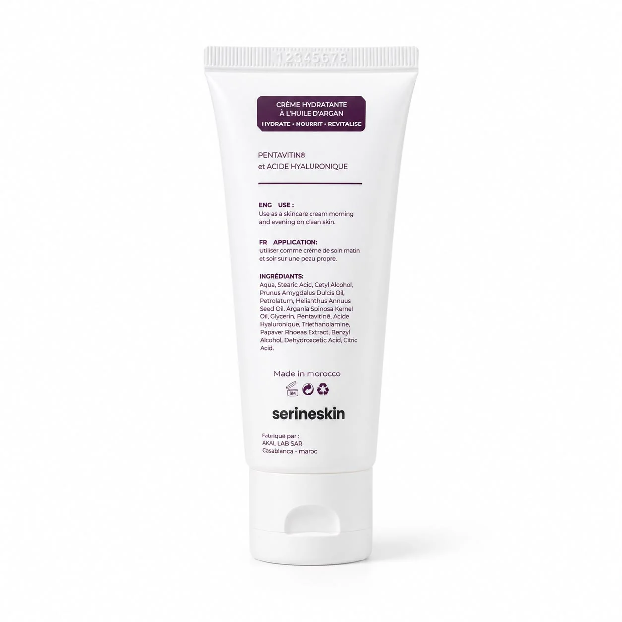 SerineSkin Crème Hydratante Intensive 72h