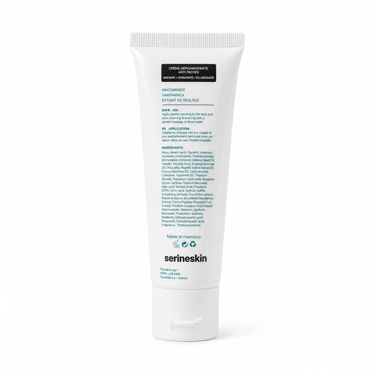 Crème Dépigmentante – Niacinamide & Acide Salicylique | Serineskin 50 ml