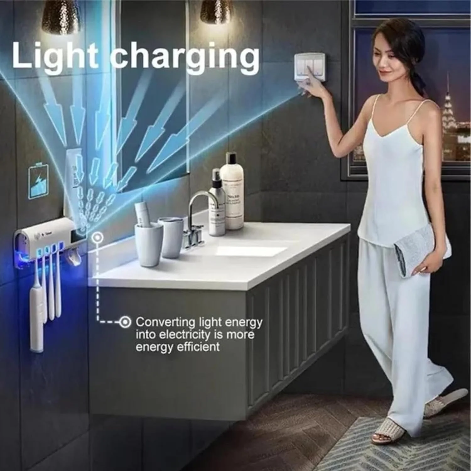 معقم فرشاة الاسنان الأتوماتيكي