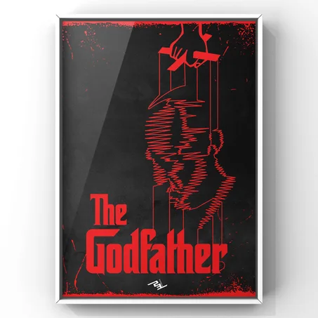 Tableau The God father ( red and black)