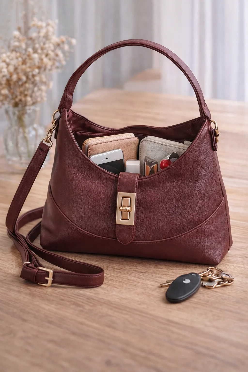 Sac Hobo  |  Bordeaux