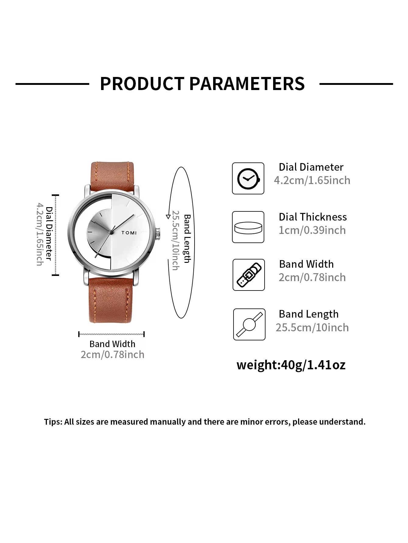 TOMI Fashion Simple Hollow Design Quartz Watch TOMI Fashion Simple Hollow Design Quartz Watch