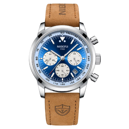 NIBOSI Brown Leather Band