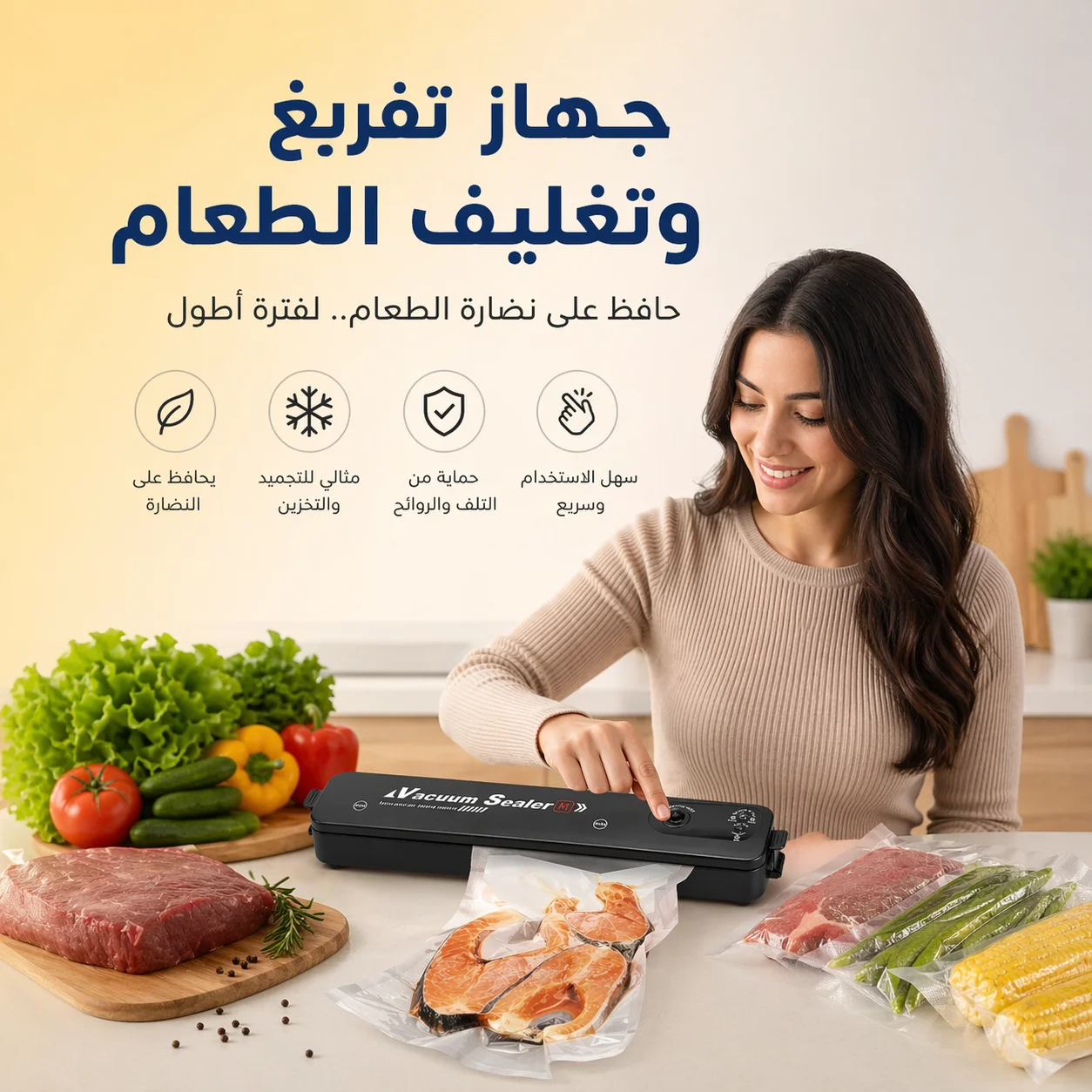 آلة فرغ الهواء للحفاظ على الطعام