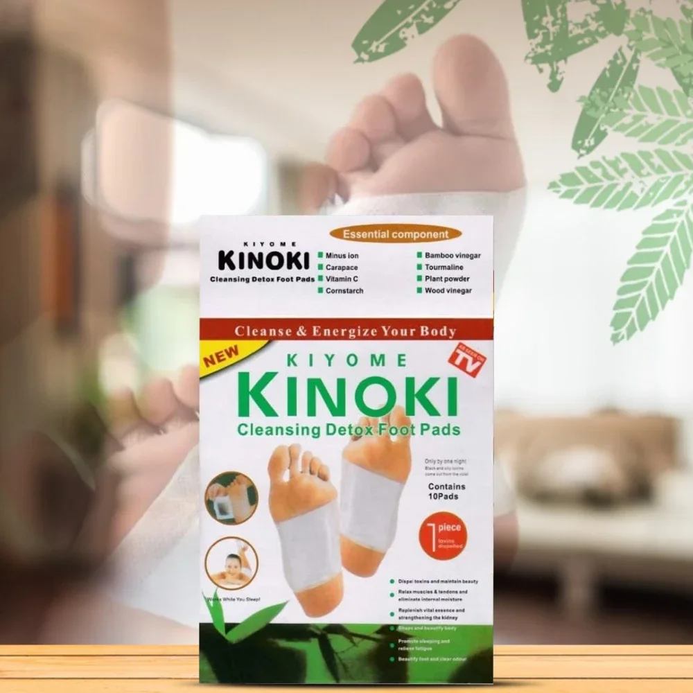 Kinoki Detox Foot Pads - 10 Pads | لاصقات عشبية لازالة السموم من القدمين
