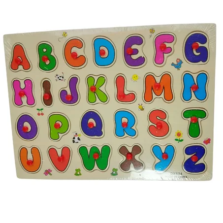 لعبة ألغاز خشبية لتعلم الحروف الأبجدية الكبيرة