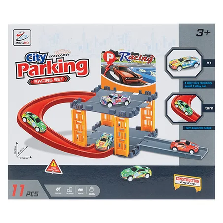 مسار سباق مع موقف سيارات