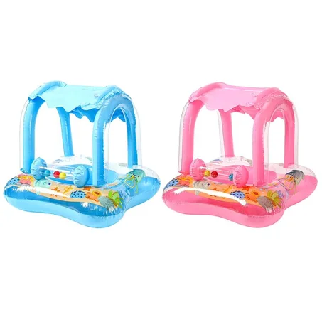 عوامة سباحة قابلة للنفخ للأطفال مع مقعد أمان وظل