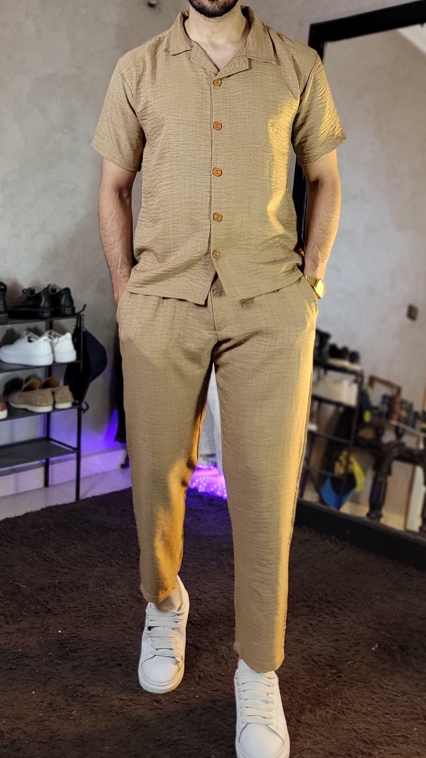 🌞 Ensemble léger premium – Chemise et pantalon Le Lin™ 🌿