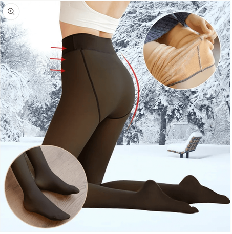 جوارب حرارية بمظهر شفاف - Collants Polaires