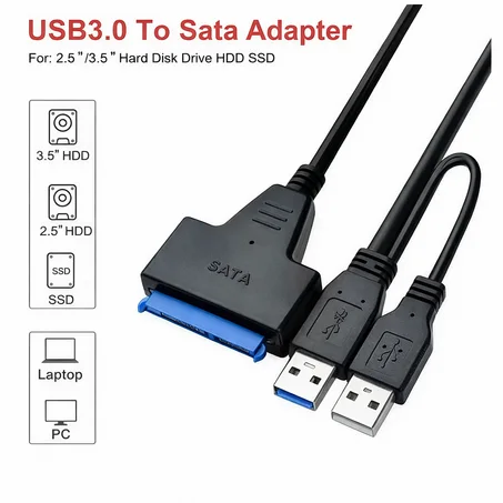 SATA TO USB Hard Drive Cable 2.5 Inches External HDD USB/Hard Drive Adapter USB 3.0