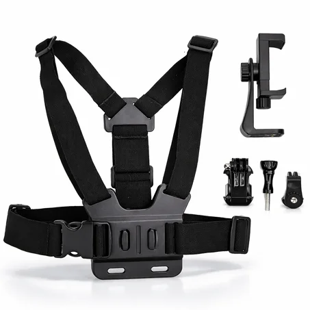 Support GoPro + Ceinture Sangle de Poitrine pour Téléphone