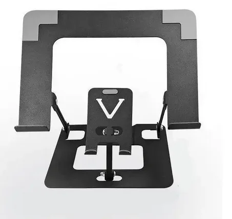 Support en alliage d'aluminium pour laptop et telephone 2in1 réglable, flexible, pliable, paresseux, bureau