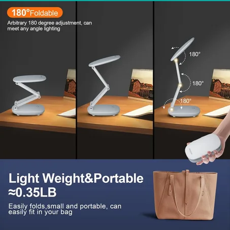 lampe,for Office Home & Battery Operated Lamp Rechargeable Lampe Foldable & Portable Light