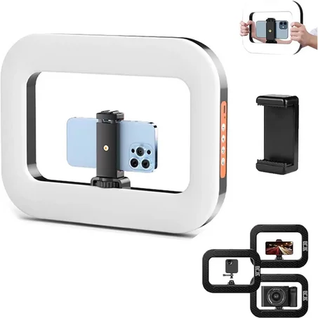 Rechargeable Selfie Portable Ring Light,Smartphone for iPhone/Phone/Camera,Ideal for Live Streaming/Vlogging/Makeup