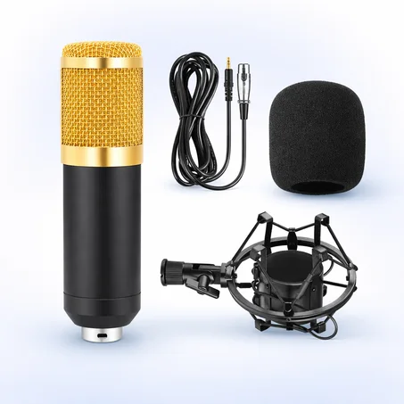 Kit Microphone BM-800 + Carte Son V8 – Pack Complet pour Streaming, Podcasts et Gaming