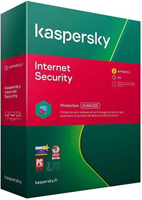 Kaspersky Internet Security 2021 (3 Postes / 1 An)