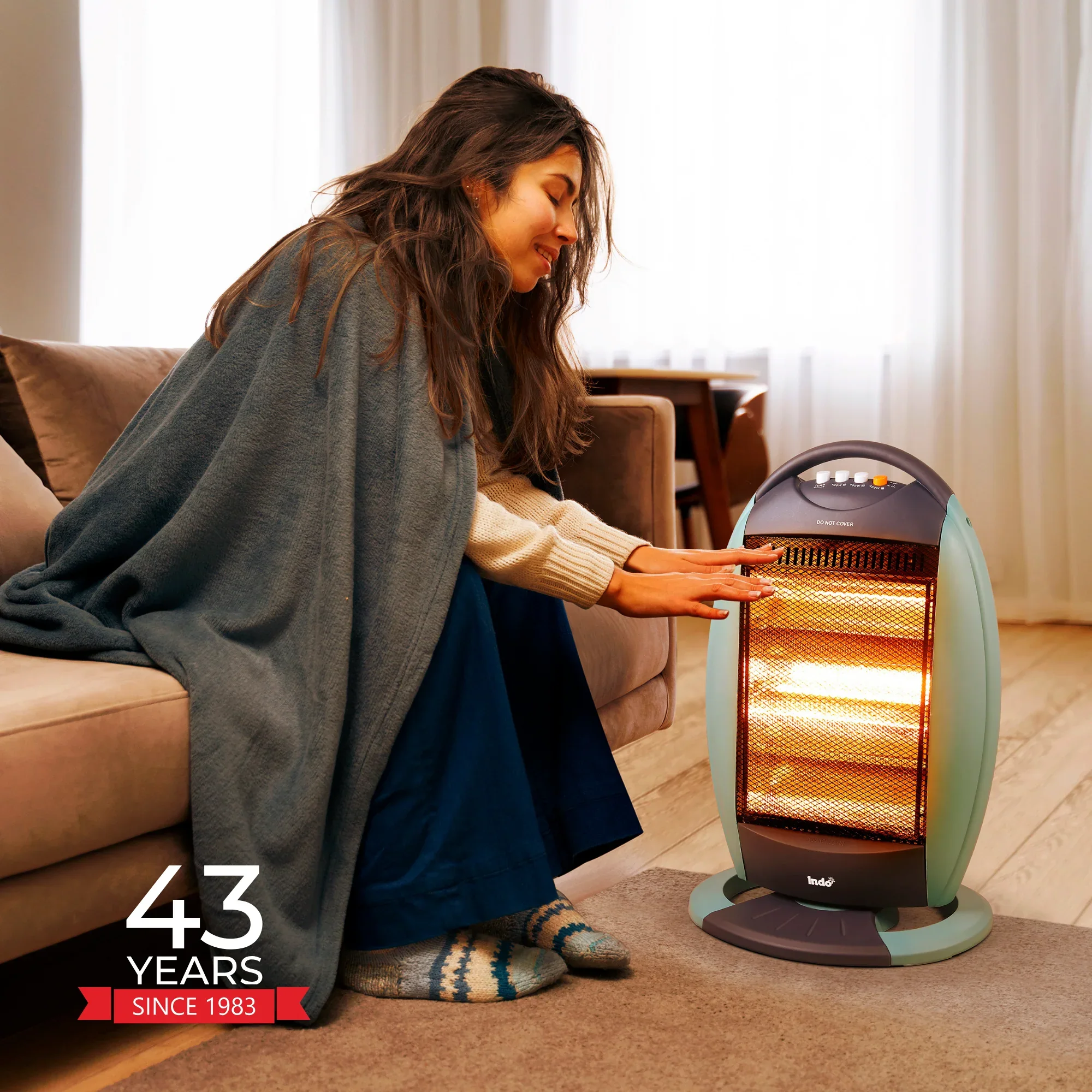 Chauffage électrique halogène à infrarouge 3 puissances