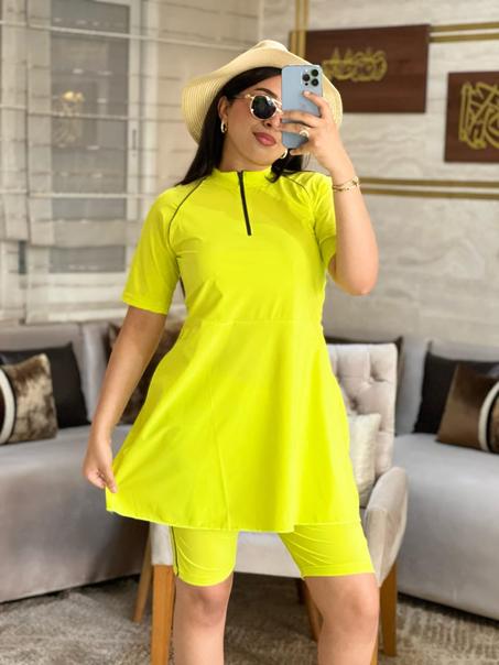 Burkini 2 pièces Jaune