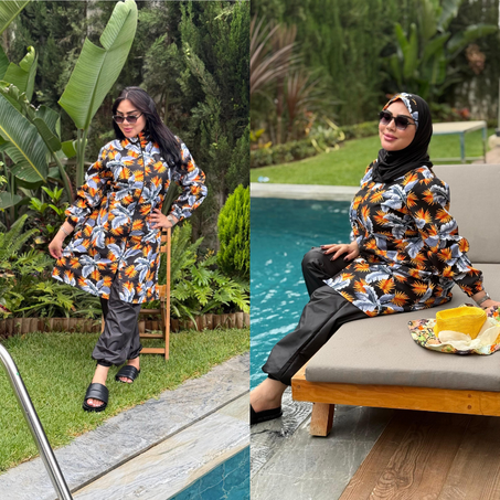 BURKINI MZ MARRON