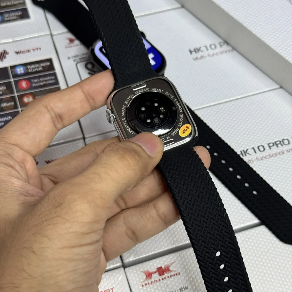 ساعة ذكية HK 10 Pro Max Series 10 بلوتوث باللون الأسود