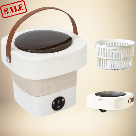 غسالة ملابس صغيرة قابلة للطي