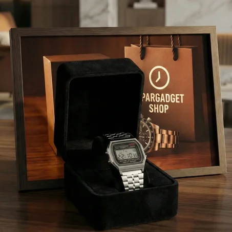 Retro Digitaluhr in Silber – Der 80er Jahre Kult-Look inkl. Premium Box