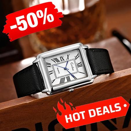 Jetzt 50 % Rabatt & kostenloser Versand! - Elegante Retro-Armbanduhr mit römischen Ziffern