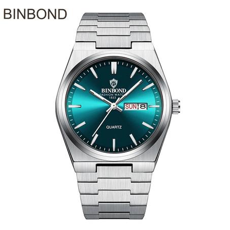 🕒 BINBOND Herren-Armbanduhr – Edelstahl | Türkisgrünes Zifferblatt | Elegant & Modern