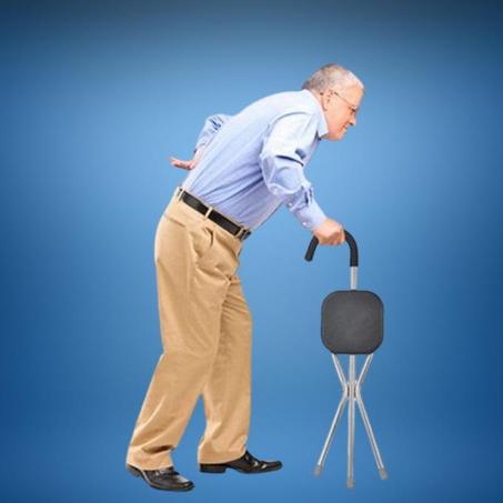كرسي وعكاز لكبار السن