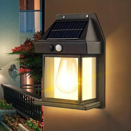 🌞 Solar Wall Lamp – ذكاء وإضاءة تعمل بالشمس!