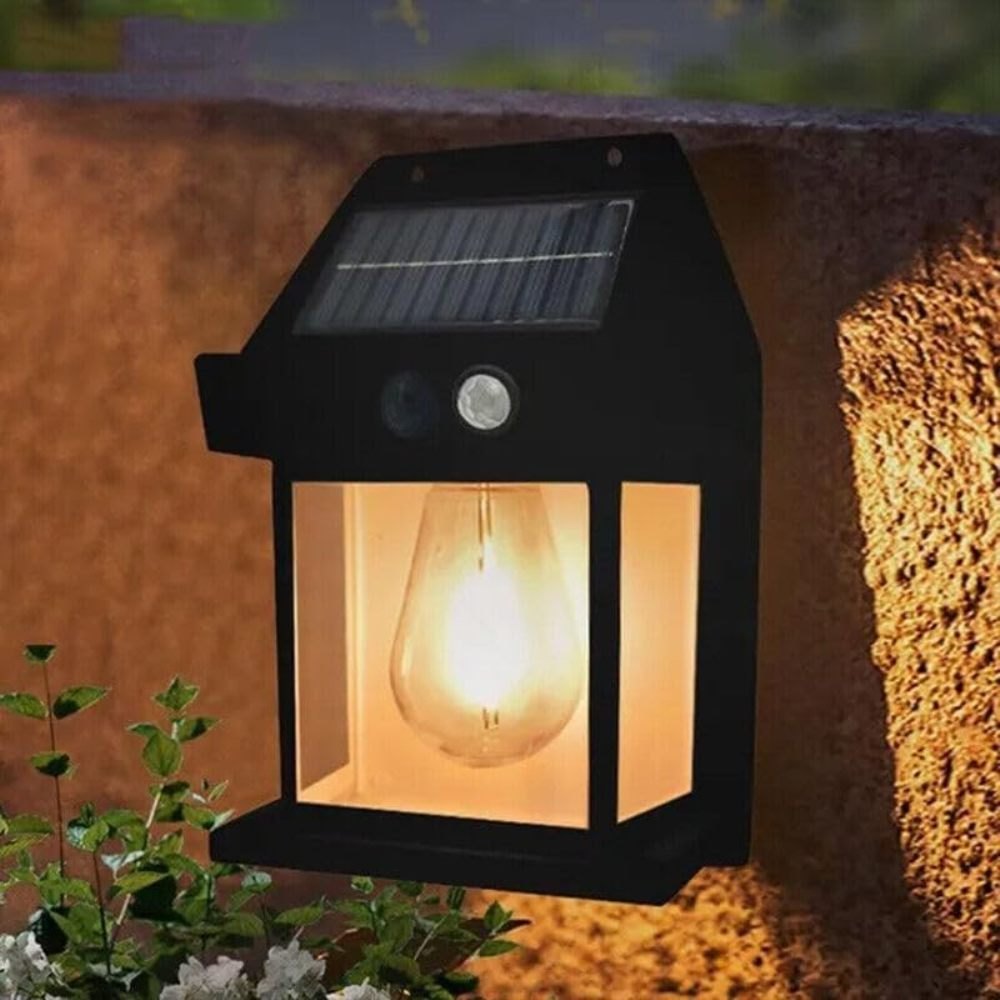 🌞 Solar Wall Lamp – ذكاء وإضاءة تعمل بالشمس!