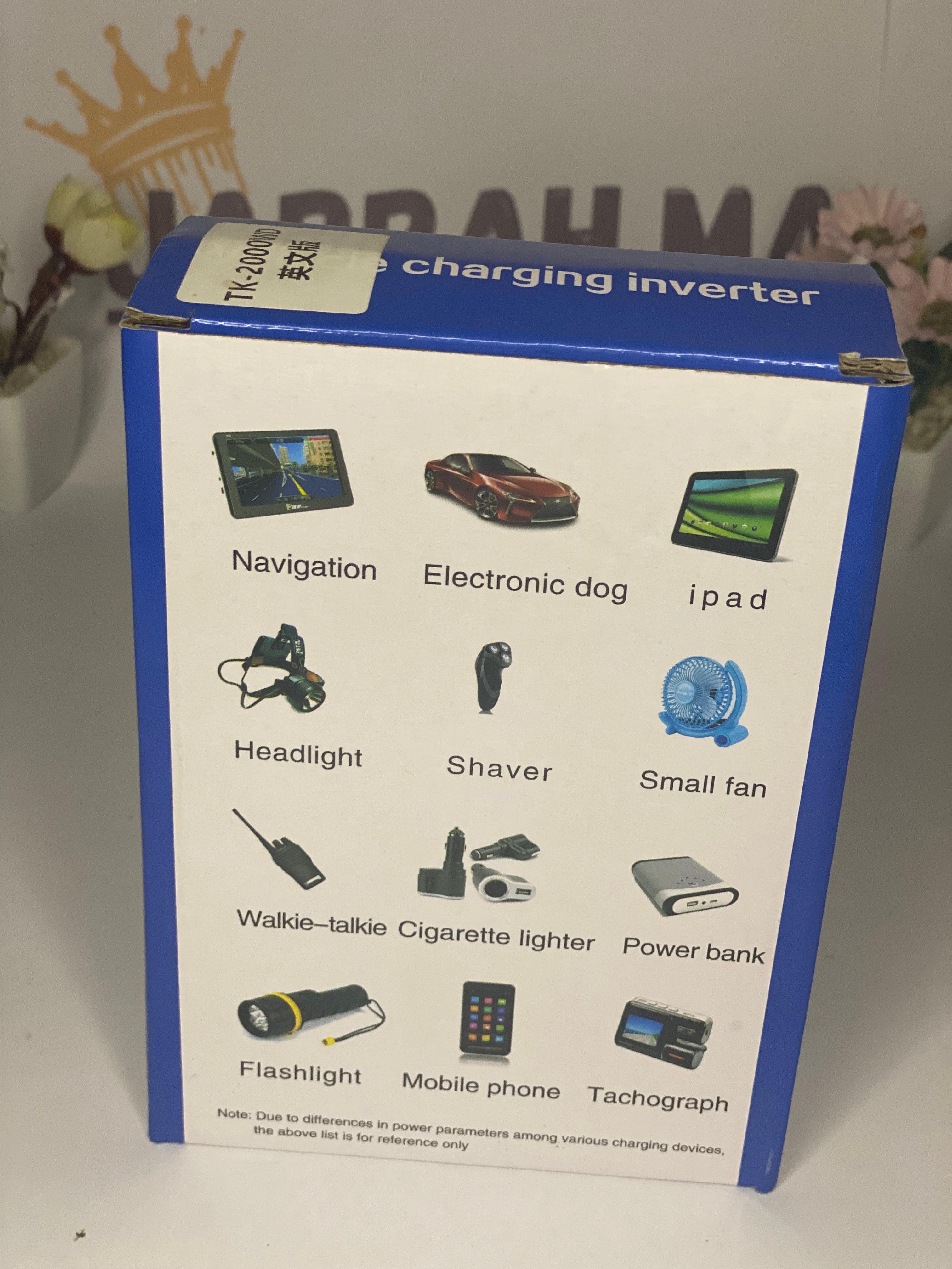 ⚡ Inverter 2000W – شحن قوي في أي مكان!