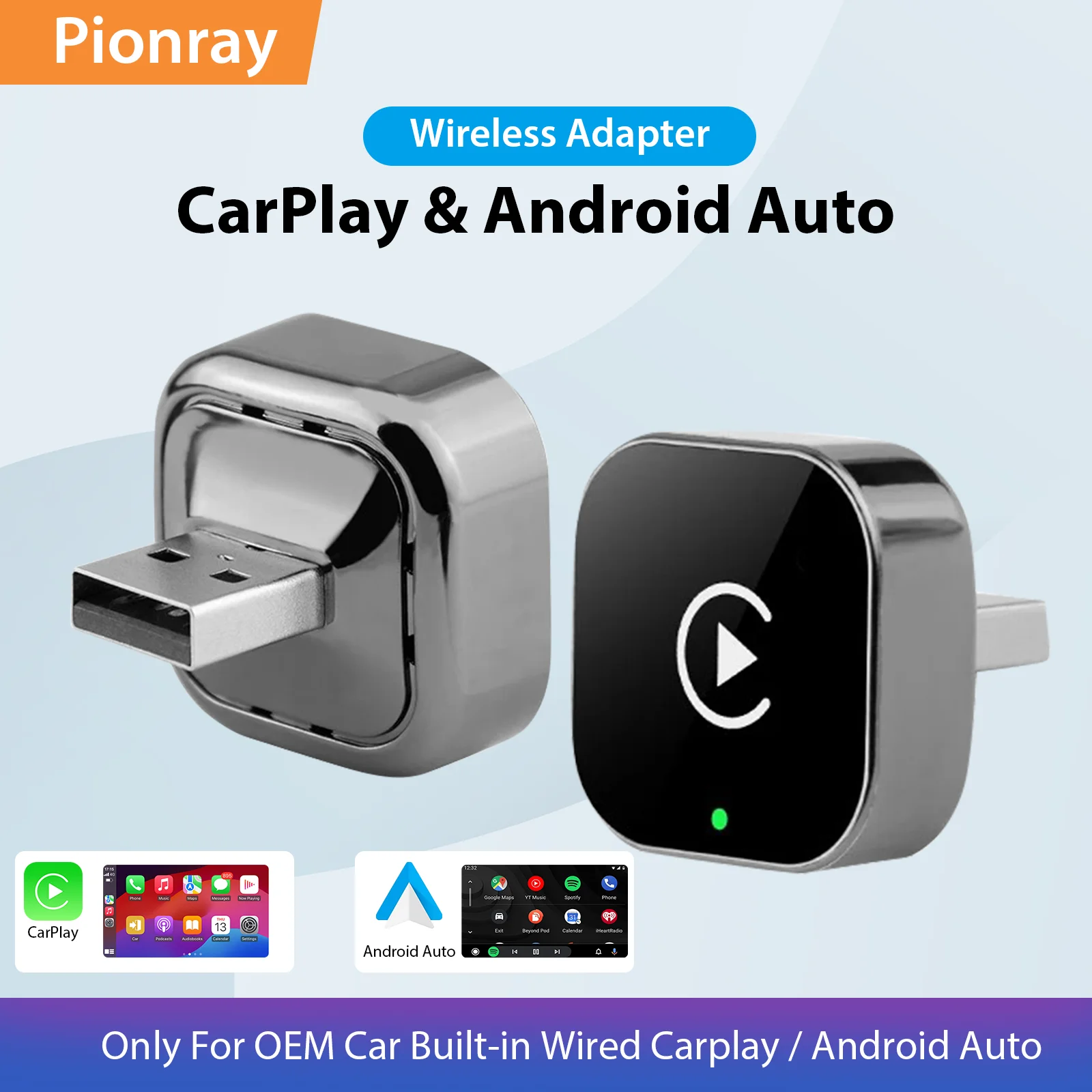 محول CarPlay اللاسلكي الجديد Pionray 2 في 1 ومحول Android Auto اللاسلكي