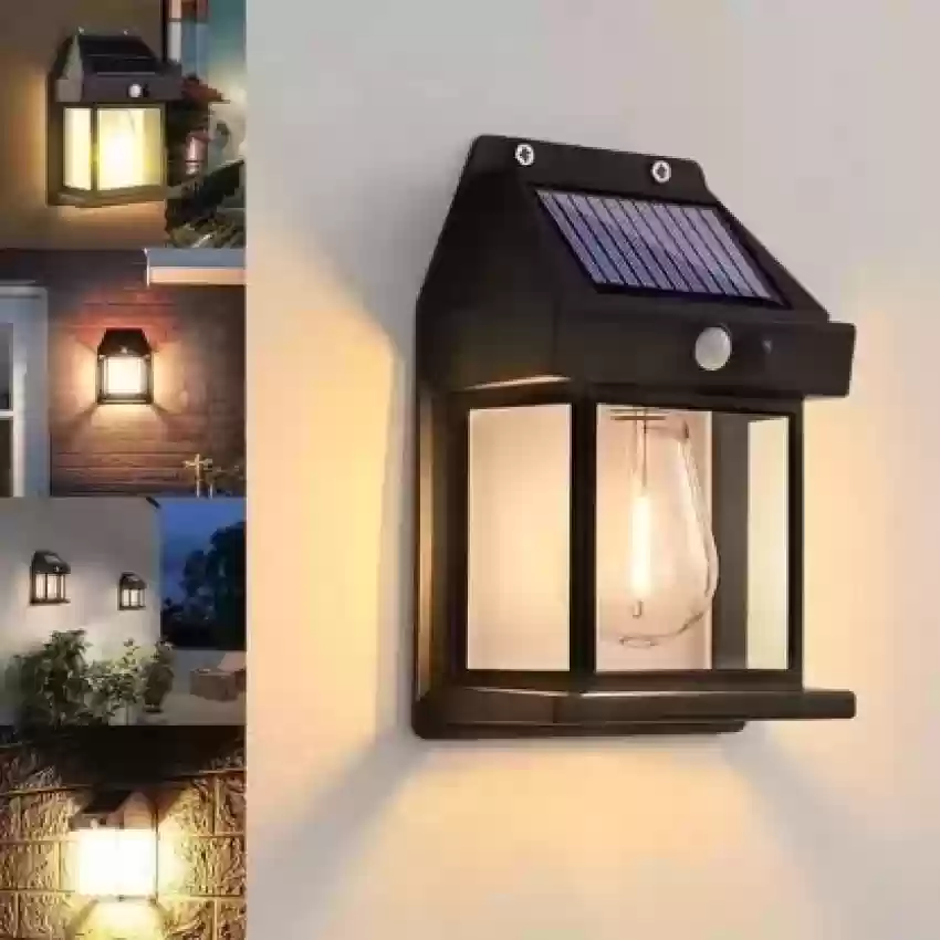 🌞 Solar Wall Lamp – ذكاء وإضاءة تعمل بالشمس!