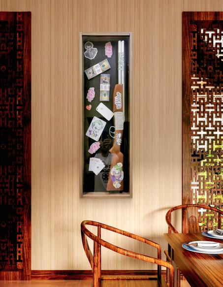 لوحة فنية ديكورية بمقاسات 95cm طول × 30cm عرض