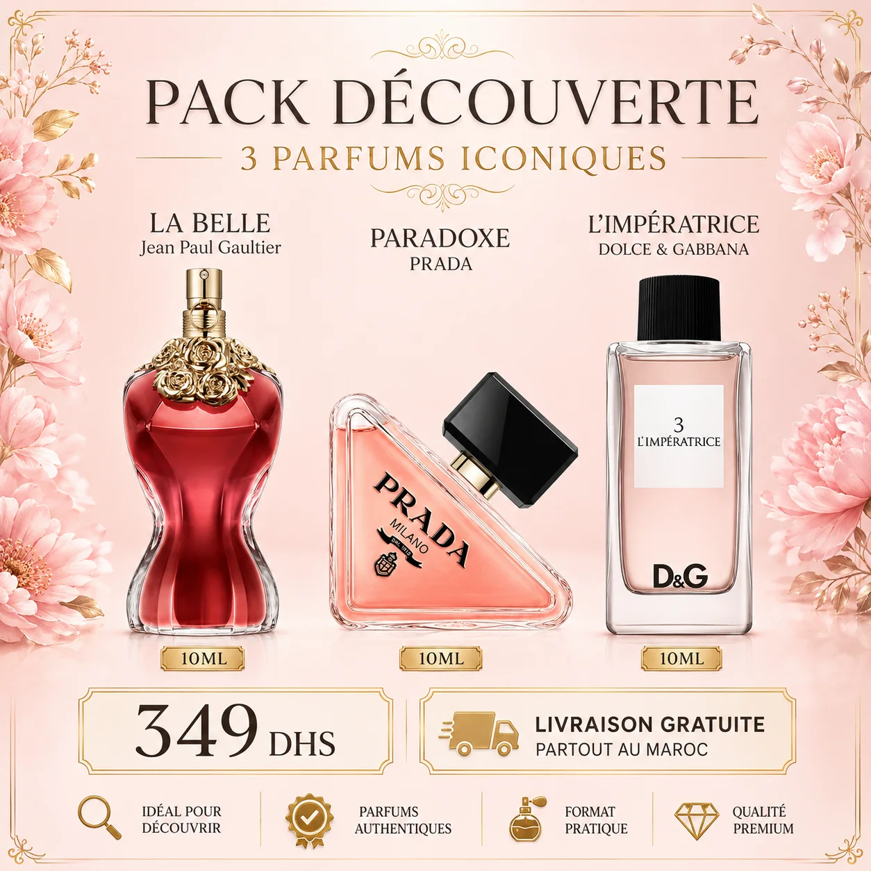 JPG La Belle + Prada Paradoxe + L'imperatrice
