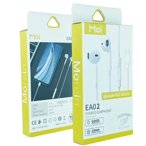 MOI EA02 ÉCOUTEUR NUMÉRIQUE AVEC PUCE INTELLIGENTE AVANCÉE POUR TOUS LES MODÈLES DE CONNECTEUR DE TYPE C