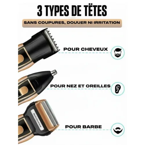 Tondeuse professionnelle 3 tête