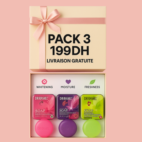 🌸💜🍃 عرض خاص: 3 صابونات Dr.Rashel غير بـ199 درهم!
