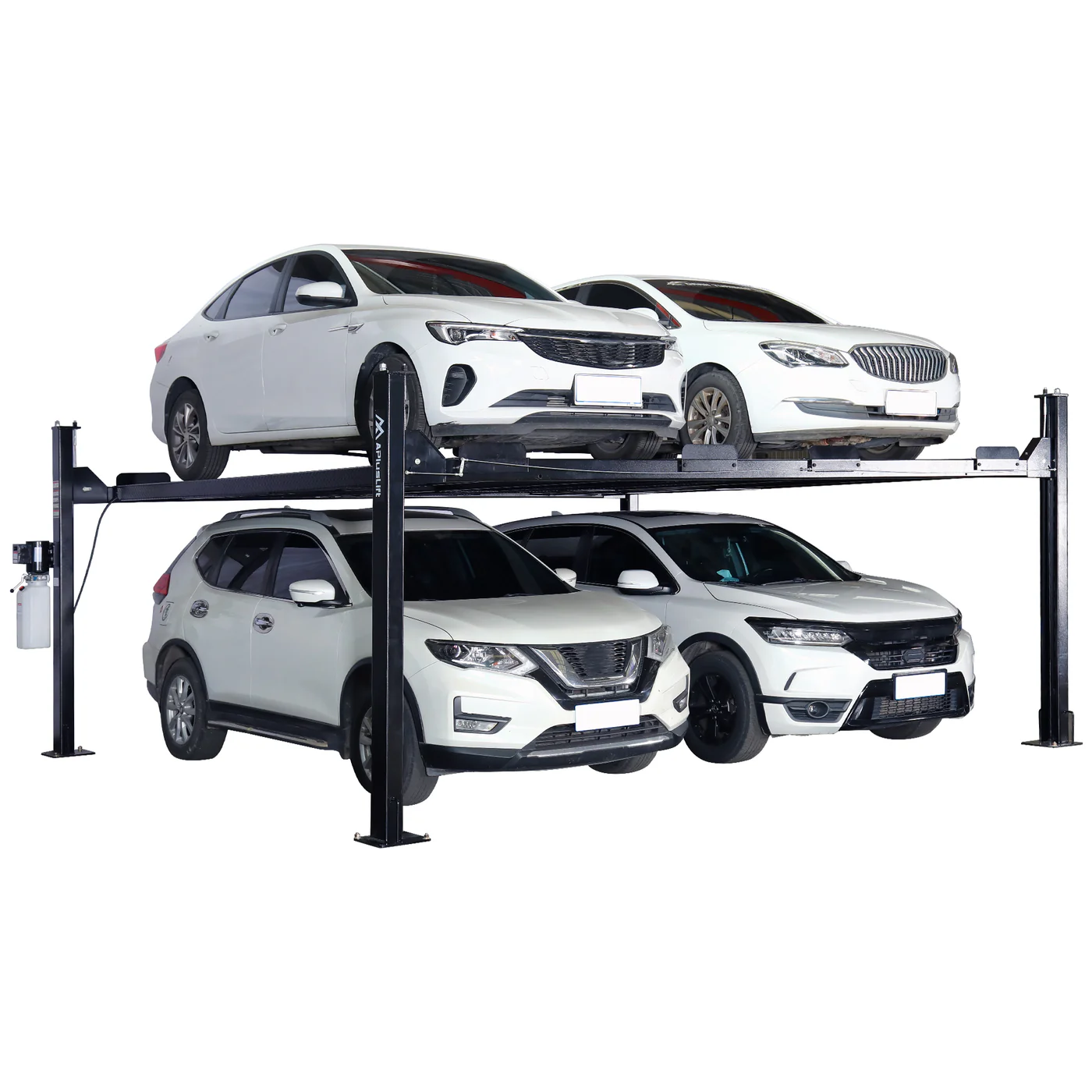 APlusLift 9,000LB 4-Post Double Deck Parking Storage Car Lift - HW-9KDP