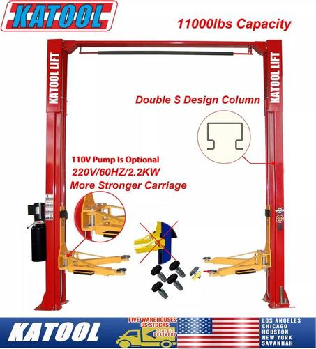 KATOOL 2 Post Lift 11000lbs Two Post Auto Lift Auto Truck Hoist 2-Post Car Lift