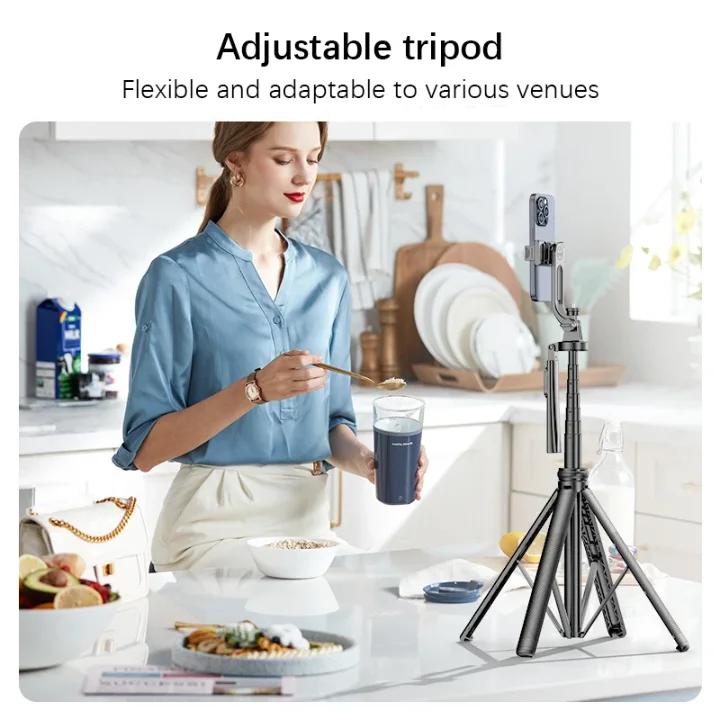 Trépied Selfie Stick 2-en-1 avec Télécommande Bluetooth – Léger, Pratique et Polyvalent ! 📱✨
