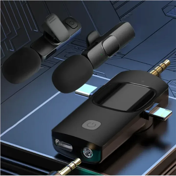 Microphone Sans Fil Double avec Récepteur 3-en-1 – Un Son Professionnel à Portée de Main !