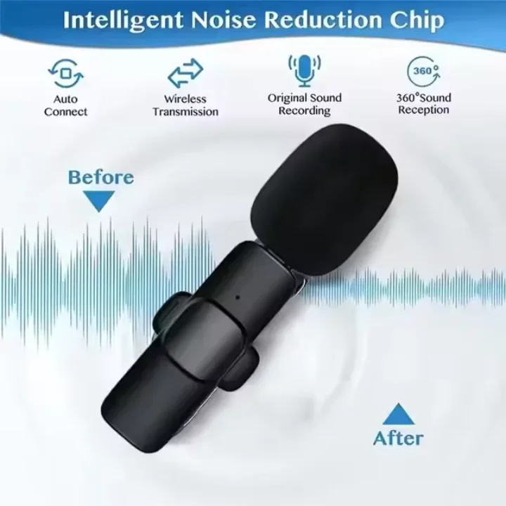 Microphone Sans Fil Double avec Récepteur 3-en-1 – Un Son Professionnel à Portée de Main !