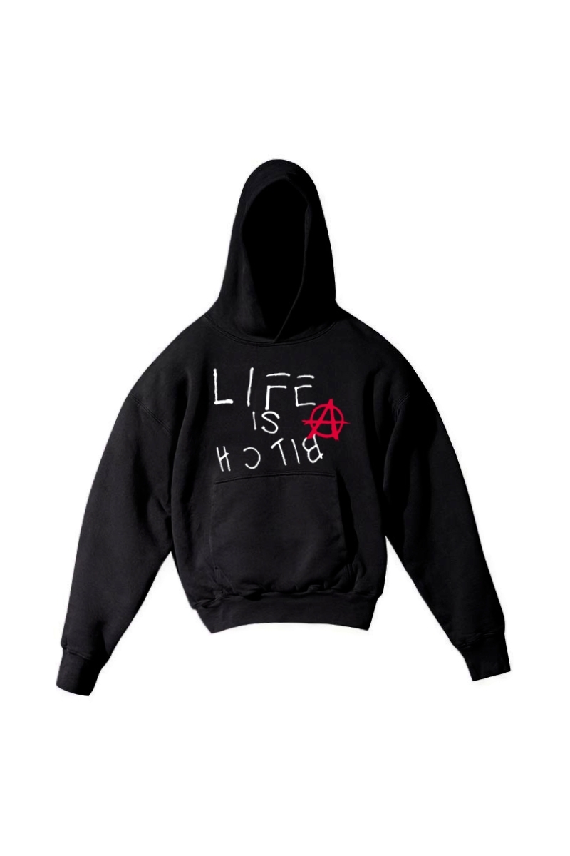 LIFE IS A BITCH HOODIE -BLACK