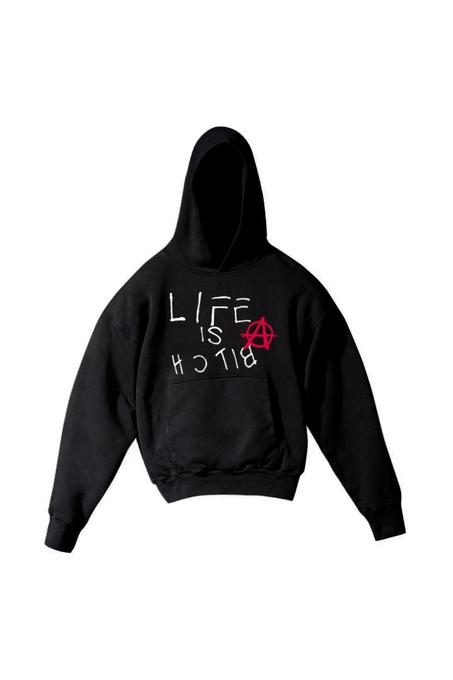 LIFE IS A BITCH HOODIE -BLACK